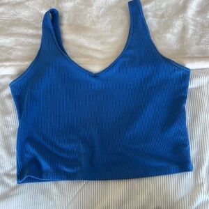 Hollister Vibrant Blue Ribbed Crop Top